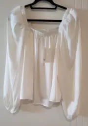 SEED LADIES CLOUD CREAM LONG SLEEVE BLOUSE SIZE 12