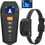 WTGID Dog Training Dog Bark Trainer with Remote Control, Bark Collar with Vibration and Beep Mode Rechargeable IP67 Waterproof Remote Control Distance Over 1100ft Suitable for Small and Medium Dogs