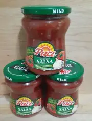 3 GLASSJARS: PACE CHUNKY STYLE MILD SALSA gluten-free 15oz 10 calories campbells