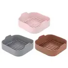 Silicone Pot Square Air Fryers Mat Oven Baking Tray Bread Fried Chicken Basket