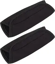 [Jiawu] Set of 2 Handle Wraps, Pack of 2 Neoprene Luggage Handle Wrap Handle Grip Replacement Comfort Soft Luggage Handle Covers for Travel Bag, Luggage, Suitcase (Black Color)