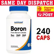 Nutricost Boron 5mg 240 Veg Capsules Gluten Free and Non-GMO Free Postage!