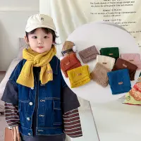在飛比找蝦皮商城優惠-兒童圍巾 男童圍巾 秋冬款保暖圍巾 韓國針織毛線 女童小圍巾