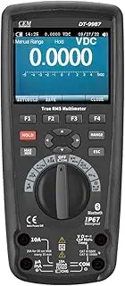 CEM DT-9987 True RMS Multimeter 50000 Counts, Digital Multimeter with DC AC Voltmeter Ohm Volt Amp Test Meter for Voltage, Current, Resistance, Capacitance, Frequency, Diode, Continuity and Thermocouple Temperature
