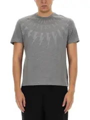 [Neil Barrett] Neil Barrett-"Fairisle Thunderbolt" T-Shirt-Uomo XL