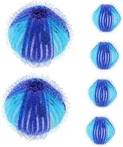 KITANDOVE 6pcs Pet Hair Remover Balls for Washing Machine Tangle Laundry Balls Fur Catcher for Clothes for Pet Owners Strong Hair Removal Capability