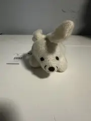 Ralph Lauren Cashmere Bunny Rabbit Stuffed Plush Rattle White DISCONTINUED