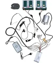 YC Yier Complete Electric Scooter Motor Kit 48V 1800W Brushless DC Motor Controller & 4X 12V 12ah Battery Set for Bicycle Go Kart ATV Quad Buggy 4 Wheeler E Bike Drift Trike Motorcycle