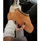 Tazz Slipper Camel Tan Platform Women Bootie - SARAH SIAH