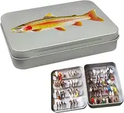 Fly Fishing Striker Durable Metal Fishing Hook Double Sided Lure Holder | Slim Organizer Box with Foam Inserts, Travel Ready Fly Fishing Storage for Travel