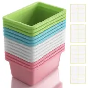 14 Pack Plastic Storage Bins 12" x 8" x 5", Storage Baskets for Shelves with ...