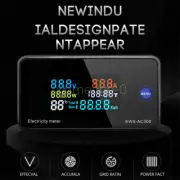 NEW AC 50-300V Display Digital Power Energy Temp Meter Ammeter Voltmeter 0-10A