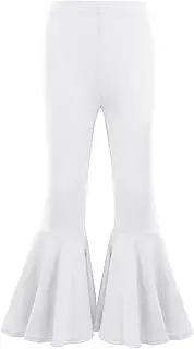[Happy Cherry] Baby Kids Girls Bell Bottom Long Pants Flare Cotton Ruffle Leggings
