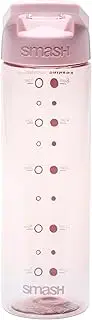 Smash Water Bottle with Water Timings 700ml Pink