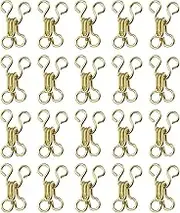 uxcell 100set Sewing Hooks and Eyes Closure 11.5mm Hook and Eye Clasps Fastener for Clothing Bra Trousers Skirt DIY Craft, Gold Tone