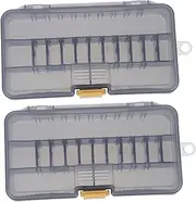 Totority 2Pcs Box Fishing Gear Boxes Durable Storage Containers for Hooks Baits and Lures Fishing Tackle Organizer with Multiple for Easy Access and Classification
