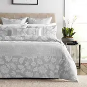 Sheridan Angelis Quilt Cover Set in Silver Size: Super King Cotton