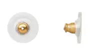 Earnut, 480 Gold Plated Brass & Plastic 12x7mm Comfort Clutch Earring Back