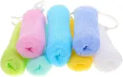 FRCOLOR 7pcs Random Color Soap Saver Pouch Body Cleansing Net Net Bag for Soap Maker Easy to Suspend and Use