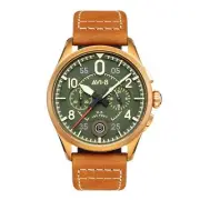 AVI-8 Spitfire Lock Chronograph Bronze Green Watch - Brand New