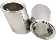 Exhaust Tail Pipe For BMW For 5 For Series For F10 For F11 For F18 For F07 For E12 For E28 For E34 For E39 For E60 For E61 Car Exhaust Tips Muffler Tail Throat Exhaust Tailpipe Muffler Tip(Sliver)