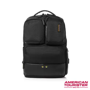 AT美國旅行者AMERICAN TOURISTER 筆電後背包/電腦包/雙肩包14吋Zork 2.0輕量減壓抗菌_黑/藍