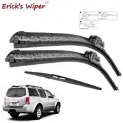 Erick's Wiper Front & Rear Wiper Blades Set For Nissan Pathfinder R51 2005 - 2012 Windshield Windscreen Window 24\