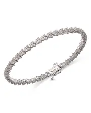Bloomingdale's Fine Collection Diamond Butterfly Cluster Tennis Bracelet in 14K White Gold, 2.0 ct. t. w.