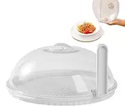 Microwave Cover for Food,Food Heating Splash Guard with Handle - Micro-Wave Oven Accessories Dish Lid for Home, School, Cafe, Restaurant