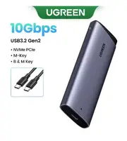 M2 SSD Case M.2 NVMe SATA SSD Enclosure Adapter 20Gbps USB 3.2 Gen2 USB C External Enclosure Supports M and B&amp;M Keys NVMe PCIe-10Gbps