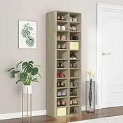 Shoe Cabinet Sonoma Oak 54x34x183 cm Engineered Wood Shoe Storage