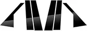 SILILAN for 3008 P84 2017 2018-2021 2022 2023 6Pcs Glossy Black Car Door Window Trim Pillar Posts Decorative Cover Trim