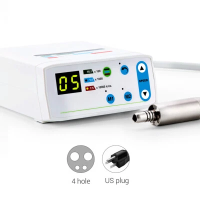 AZDENT Dental Brushless LED Electric Micro Motor Internal Spray 4 Hole 100-240V