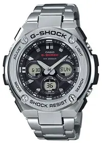 在飛比找Yahoo!奇摩拍賣優惠-【CASIO 專賣】GST-S310D-1A 不鏽鋼的銀色錶