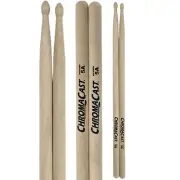 ChromaCast 5A USA Made, Wood Tipped, Hickory Drumsticks | 2 Pairs