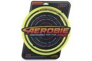Aerobie Pro 33cm Flying Ring Flying Disc Outdoor Fun Play Beach Toy Green 7y+