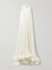 [Lanvin] Lanvin - Ruffled Charmeuse Gown - Off-white - FR 38 FR 38 Off-white
