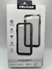 Pelican Voyager Case With Holster For iPhone 8 Plus / 7 plus / 6-Plus Clear Gray
