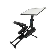 Edge Basic Ergonomic Cushioned Adjustable/Foldable Desk/Stool Combo Matte Black
