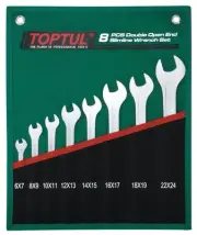 TOPTUL 8pc Slimline Spanner set For narrow tight access