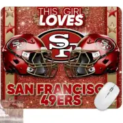 49ERS Football Computer Non Slip Custom Mouse Pad Handmade