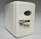 6 Can Mini Fridge 4L KM-10 - Desk Size with Top Mirror (White) - Dual Voltage