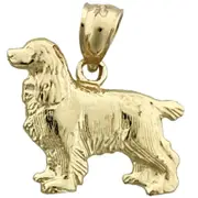 14K Gold Spaniel Charm
