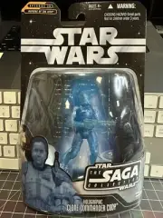 STAR WARS Saga: 3 3/4” Holographic Clone Commander Cody + Red - MONMC!!