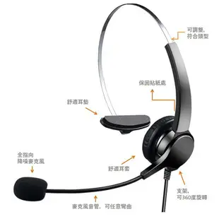 單耳電話耳麥 TA-9012DA 單耳電話耳機 office headset phone 通航