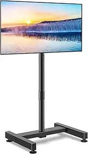TVON TV Floor Stand for 13-50 inch LCD LED Flat/Curved Panel Screen TVs up to 44 lbs, Height Adjustable TV Stand Mount with VESA 200x200, Portable TV Stand for Bedroom, Dorm Room, Office