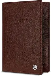 [Snazzy Hawk] 2 Passport Holder - Travel Essentials, RFID Blocking Wallet Credit Card Organiser, Plain Accessories Slim Cover For Men & Women, Brown, One Size, Minimalist