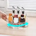 Makeup Organizer Reusable Organizer Clear Turntable Storage Tray Lightweight