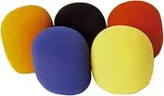 SWOOMEY 5pcs Durable Handheld Stage Microphone Windscreens Random Color Microphone Cover for Wind Protection and Spit Guard for Live Performances and Recording Random Color