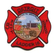 Detroit Fire Department Ladder 16 5th Battalion Patch Michigan MI